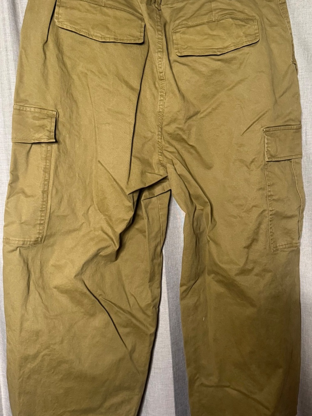 KBB by Kahlana Khaki Cargo Pants Women’s Size L Utility Parachute Jogger NWT - Picture 5 of 5